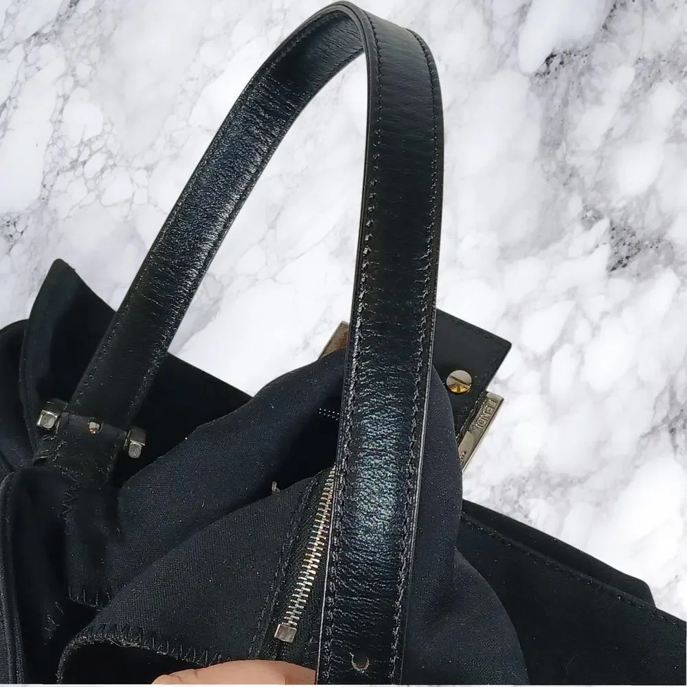 Authentic Fendi Mamma Black Neoprene Baguette Shoulder Bag COA Verified Seller - Picture 16 of 16